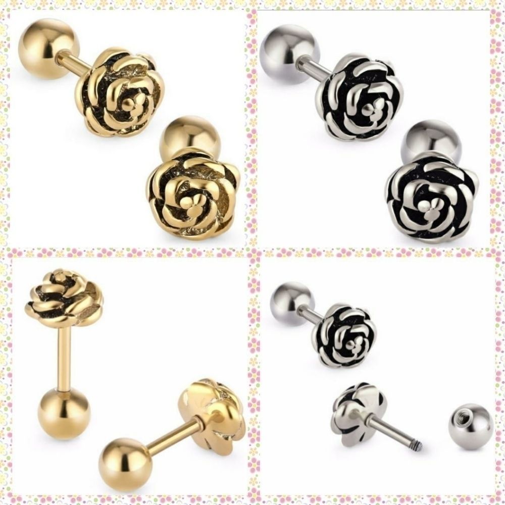 Beautiful Rose Earrings- Stainless Steel